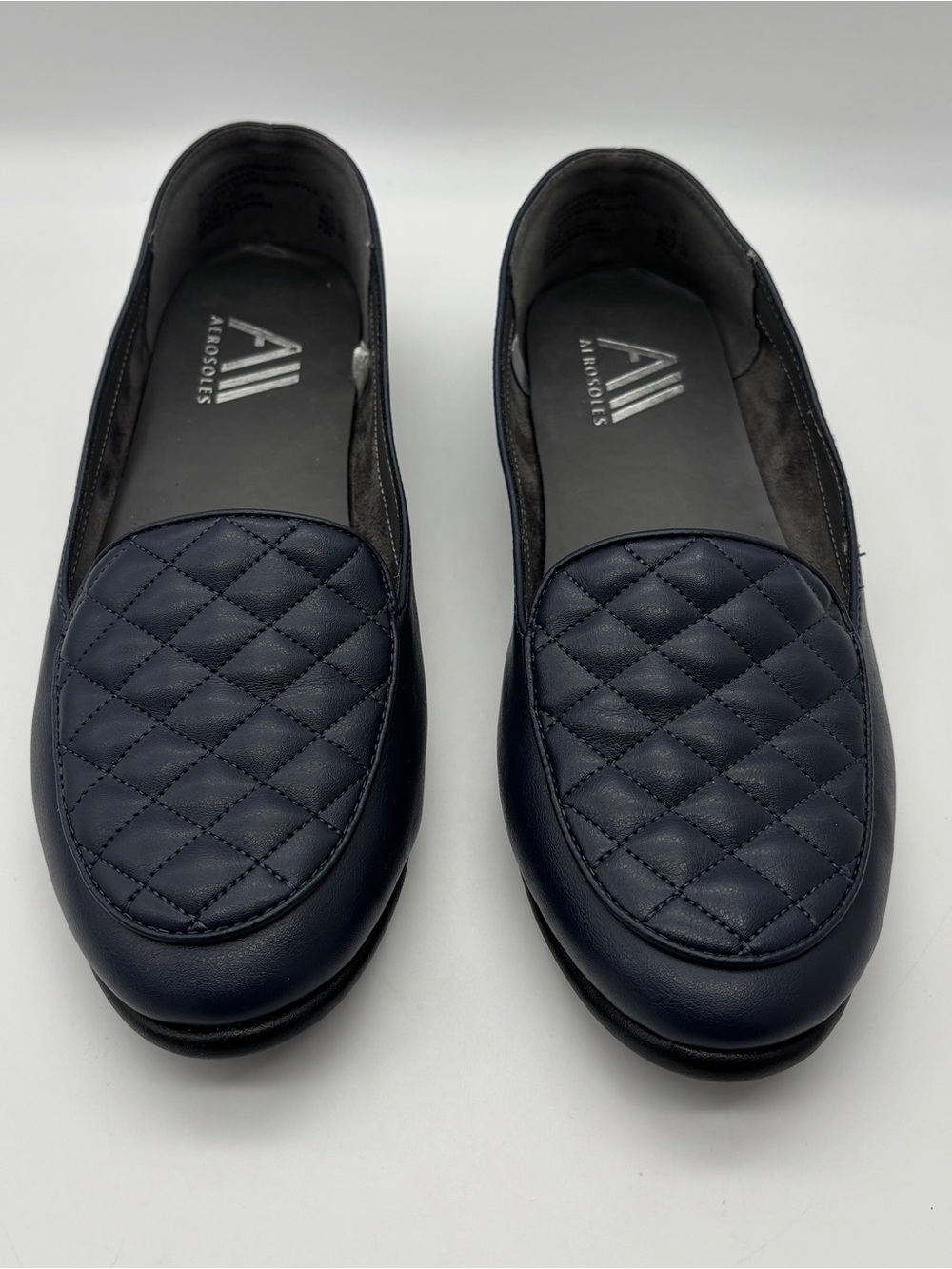 Aerosoles Briella Women’s Navy Blue Quilted Ballet Flats Shoes Size 11